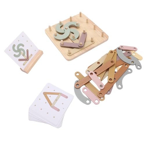 CHICIRIS Holzrätsel für Kleinkinder, Pädagogik -Stapelblöcke Spielzeugset mit Rubberwood -Pegboard, Vorschulkinder 3,4,5,6, Geometrie Pegboard, Lustiges Lernspielzeug, Mehrere Spielszenarien CHICIRIS Holzrätsel für Kleinkinder, Pädagogik -Stapelblöcke Spielzeugset mit Rubberwood -Pegboard, Vorschulkinder 3,4,5,6, Geometrie Pegboard, Lustiges Lernspielzeug, Mehrere Spielszenarien von CHICIRIS