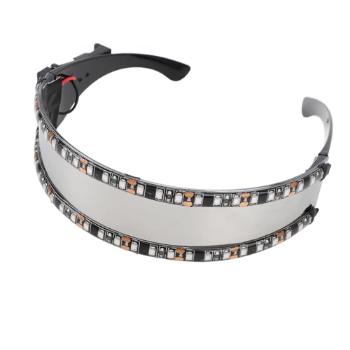 CHICIRIS LED-Leuchtbrille, Neon-Party-Performance, Auffällige Mode, Leicht, Rot Leuchtend, mit Bequemem Material für die Batterie von CHICIRIS