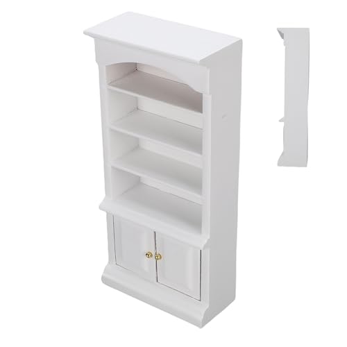 CHICIRIS Puppenhaus-Schrank, Miniatur-Schrank mit 4 Tier Design, Massivholz-Puppenhaus Möbel, Ideale Aufbewahrung für Puppenhaus-Zubehör Im Maßstab 1:12 CHICIRIS Puppenhaus-Schrank, Miniatur-Schrank mit 4 Tier Design, Massivholz-Puppenhaus Möbel, Ideale Aufbewahrung für Puppenhaus-Zubehör Im Maßstab 1:12 von CHICIRIS