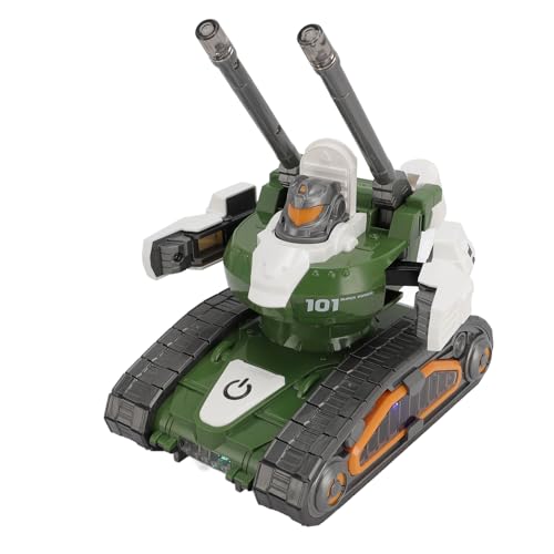 CHICIRIS Transformierendes Panzerspielzeug, Elektrisches Transformierendes Panzerroboterspielzeug, Automatisches Bewegliches Stunt-Licht, Rotierendes Kinderspielzeugauto für (Green) von CHICIRIS