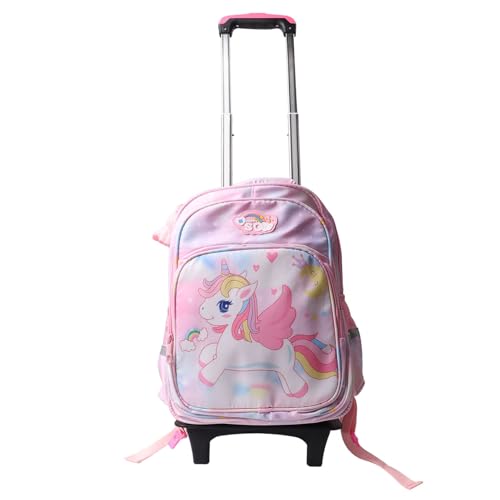 CHICIRIS wasserdichte Trolley -Rucksack Reflektierender Cartoon Schultasche für Reisen Rosa, Arbeitssparen 2 Rollen, Geeignet für Geeignet CHICIRIS wasserdichte Trolley -Rucksack Reflektierender Cartoon Schultasche für Reisen Rosa, Arbeitssparen 2 Rollen, Geeignet für Geeignet von CHICIRIS