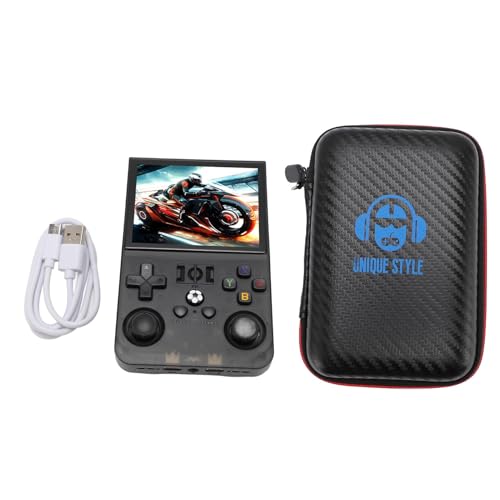 Handgehaltene Spielkonsole, R36PRO Handheld Game Console 3,5 Zoll IPS Bildschirm 640x480, 4000mAh Batterie Unterstützt 60+ Emulator Mehrere Spiele (64GB) von CHICIRIS