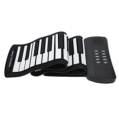 Tragbare Klaviertastatur, Handrollklavier, 61 Tasten, Faltbar, Silikon, Wiederaufladbar, Elektrische Tastatur, Musikinstrument von CHICIRIS