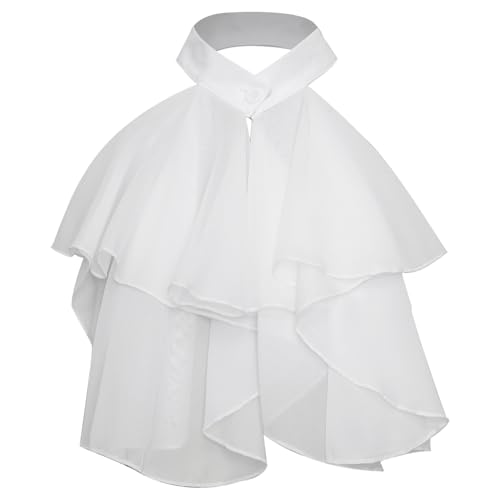 CHICTRY Unisex Palast Jabot Kragen Viktorianische Halskragen Ruffled Trim Halskrause Barock False Kragen für Cosplay Fasching Mottoparty Typ A One Size von CHICTRY