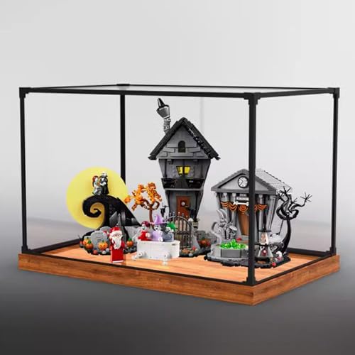 Acryl Display Box, Modellbausatz Kompatibel mit Lego 21351 Heiligabend Schreck, Klare Acrylbox zum Präsentieren von Puppen, Staubdichte Displaybox (nur Box) (B) von CHIFENMS