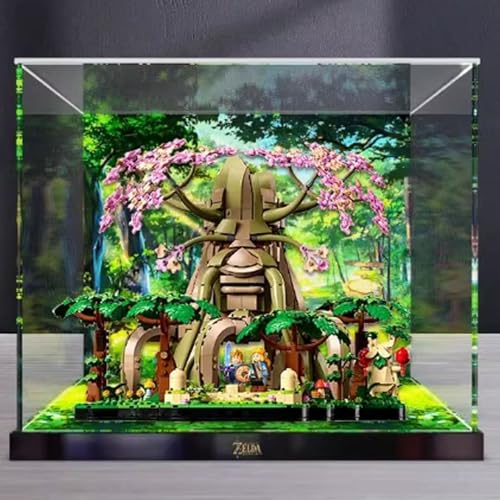 Acryl Display Box, Modellbausatz Kompatibel mit Lego 77092 Deku Baum, Klare Acrylbox zum Präsentieren von Puppen, Staubdichte Displaybox (nur Box (Airbrush Style) von CHIFENMS