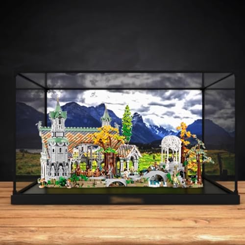 Acryl-Displaybox, kompatibel mit LEGO 10316 Ghost Valley Castle Modellbausätzen, transparente Boxen zum Präsentieren von Sammlerstücken, staubdichte Displayboxen (nur Box) (Sprührückseite) von CHIFENMS