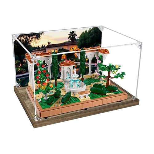 Acryl-Displaybox, kompatibel mit Lego 10359 Spanischer Brunnen, Organizer, transparente Box für 10359 Displaybox (nur Box) (Holzsockel 3 mm) von CHIFENMS