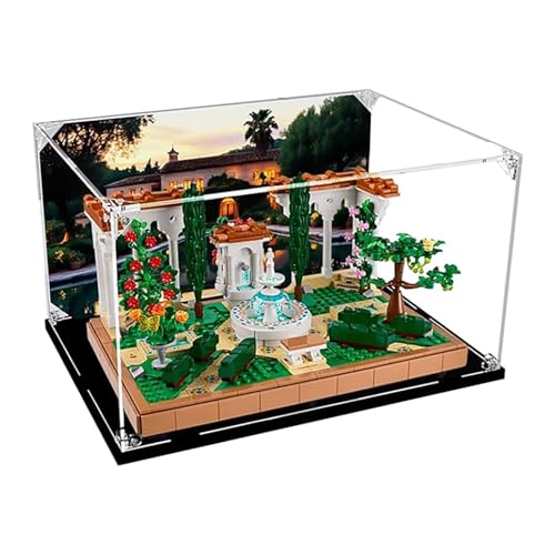 Acryl-Displaybox, kompatibel mit Lego 10359 Spanischer Brunnen, Organizer, transparente Box für 10359 Displaybox (nur Box) (schwarze Basis 3 mm) von CHIFENMS