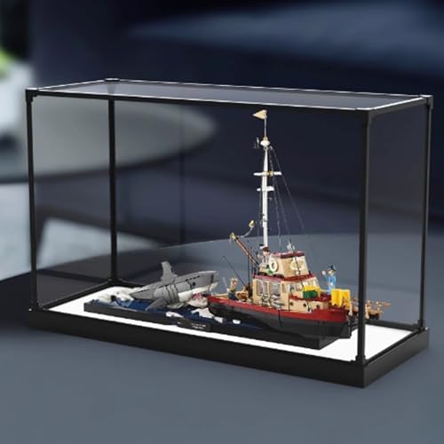 Acryl-Displaybox, kompatibel mit Lego 21350 Jaws Killer Whale Ship Kit, Sammlerstück, Geschenk-Displaybox, Organizer (nur Box) (Stil A) von CHIFENMS