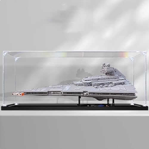 Acryl-Displaybox, kompatibel mit Lego 75252 Imperial Star Destroyer Kits, klare Boxen zum Präsentieren von Sammlerstücken, staubdichte Displayboxen (nur Box) (transparent) von CHIFENMS