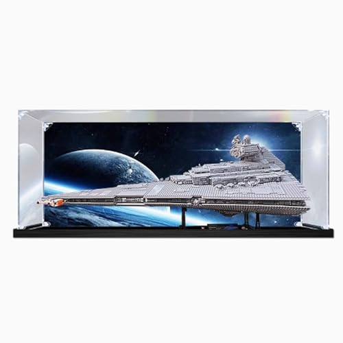 Acryl-Displaybox, kompatibel mit Lego 75252 Imperial Star Destroyer Kits, transparente Boxen zum Präsentieren von Sammlerstücken, staubdichte Displayboxen (nur Box) (Back Spray 1) von CHIFENMS