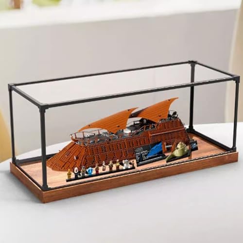 Acryl-Displaybox, kompatibel mit Lego 75397 Luxus-Segelyacht-Modellbausatz, Sammlerstück-Geschenkbox, Organizer (nur Box) (schwarze Basis 2) von CHIFENMS