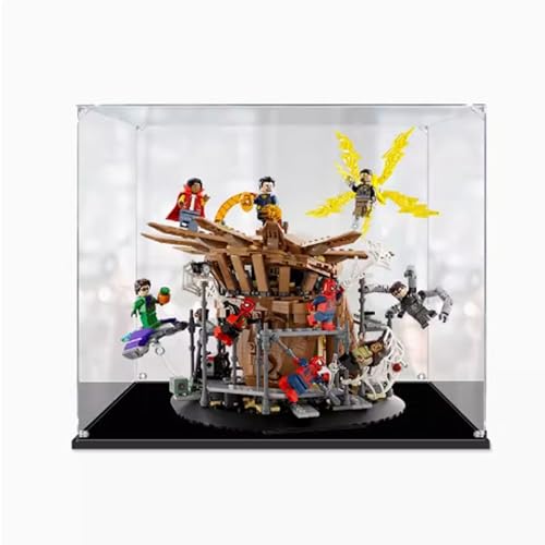 Acryl-Displaybox, kompatibel mit Lego 76261 Puppenblöcken, staubdichte, dicke Basis, Sammlerstück, Geschenkvitrine, Organizer (nur Box) (3 mm) von CHIFENMS