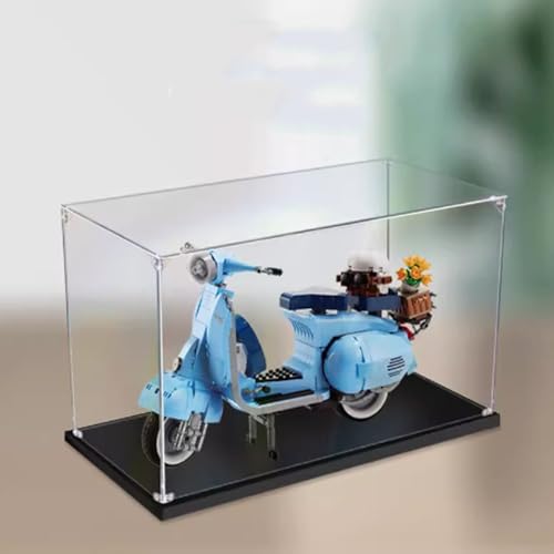 Acryl-Vitrine, kompatibel mit Lego 10298 Vespa 125 Scooter Kit, staubdichte transparente Vitrine, Aufbewahrungskoffer (nur Vitrine) (2 mm) von CHIFENMS