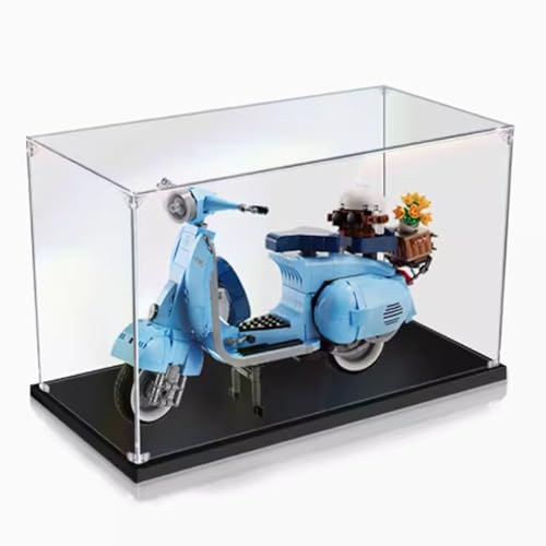 Acryl-Vitrine, kompatibel mit Lego 10298 Vespa 125 Scooter Kit, staubdichte transparente Vitrine, Aufbewahrungskoffer (nur Vitrine) (3 mm) von CHIFENMS