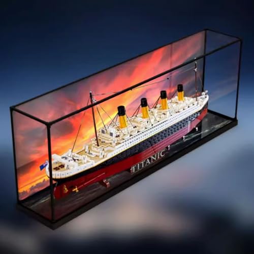 CHIFENMS Acryl Display Klar Sammlerbox, Kompatibel mit Lego 10294 Titanic Baustein Modell Staub Aufbewahrungsbox Display Box (nur Box) (Style 3) von CHIFENMS