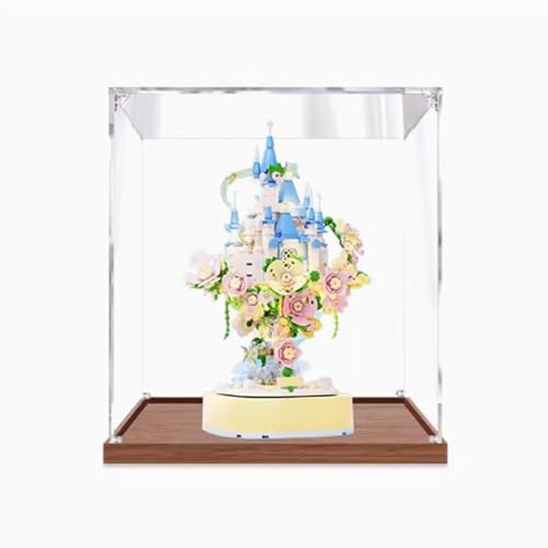 Transparente Acryl-Displaybox, kompatibel mit 517203 Blumenschloss-Modell, staubdichte Präsentationsgeschenke, schützen Dekorationen, Sammlerstücke, Aufbewahrungs-Organizer (nur Box) (2 mm) von CHIFENMS