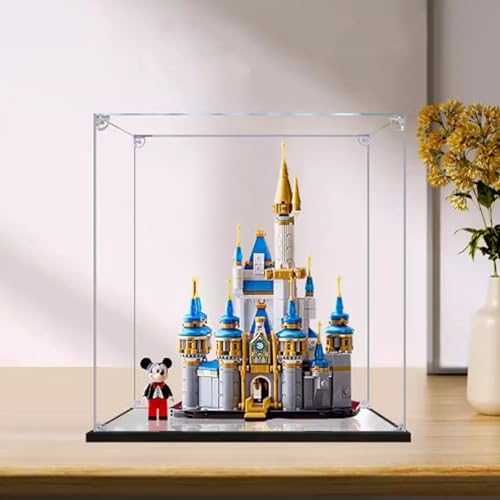 Transparente Acryl-Displaybox, kompatibel mit Lego 40478 Schlossmodell, staubdichte Präsentationsgeschenke, schützen Dekorationen, Sammlerstücke, Aufbewahrungs-Organizer (nur Box) (Spiegel 2 mm) von CHIFENMS