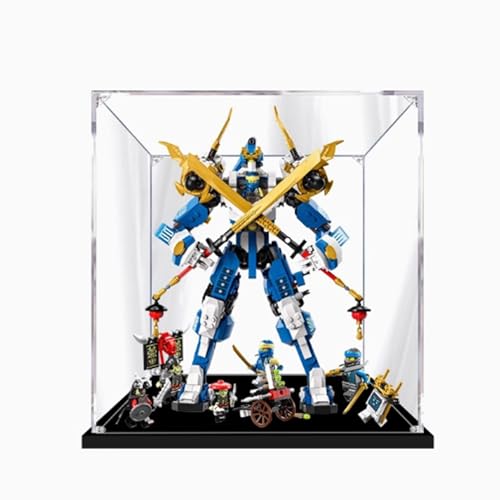 Transparente Acryl-Displaybox, kompatibel mit Lego 71785 Mecha-Modell, staubdichte Präsentationsgeschenke, schützen Dekorationen, Sammlerstücke, Aufbewahrungs-Organizer (nur Box) (2 mm) von CHIFENMS