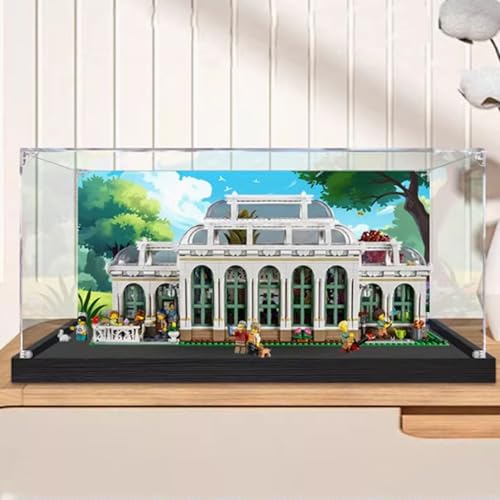 Transparente Acryl-Vitrine für Lego 21353 Botanical Gardens Schaukasten, Baustein-Sammlerstücke, transparent, staubdicht, Vitrine, Aufbewahrungsbox, Ständer für (nur Hülle) (Hintergrund) von CHIFENMS