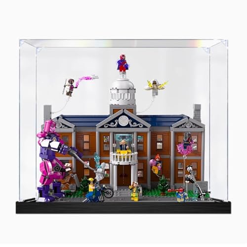 Transparente Acryl-Vitrine für Lego 76294 X-Men X-Mansion Schaukasten, Baustein-Sammlerstücke, transparent, staubdicht, Vitrine, Aufbewahrungsbox, Ständer für (nur Hülle) (2 mm transparent) von CHIFENMS