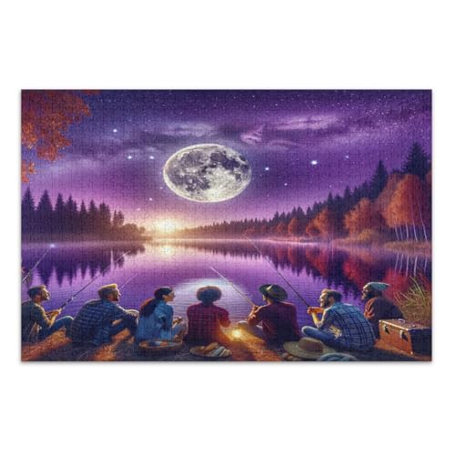 Fall Night Angelpuzzle 500 Teile Erwachsene Spaß Spiel für Männer Frauen Familie Puzzles, Fertige Größe 20,5 x 14,9 Zoll von CHIFIGNO