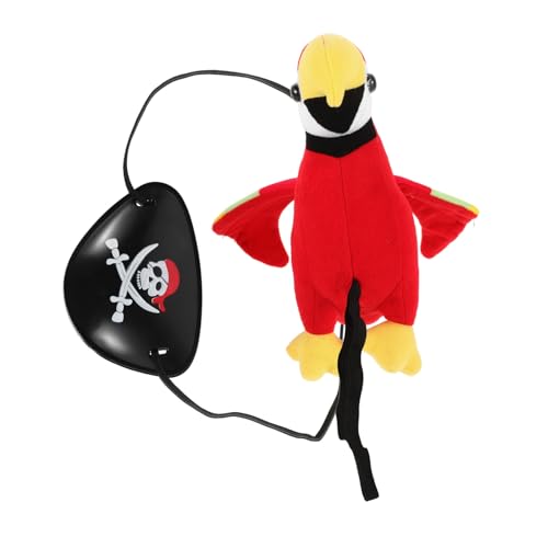 CHILDWEET 1 Satz Halloween-Piratenkostüm Gel Papagei Fuchsmaske Halloween Dekoration Piraten augenklappe Halloween-Cosplay-Requisiten Requisiten zum Verkleiden von Piraten Plastik Black von CHILDWEET