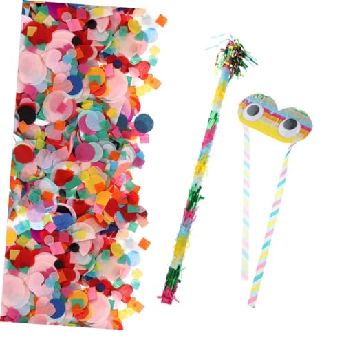 CHILDWEET 1 Satz Pinata-Zubehör Mini-Piñata Partygeschenke Partyzubehör Pinata-Füller Stick-Stütze komfetti feiern eyepatches eyemask Piñata Pinata-Brille für Papier Colorful von CHILDWEET