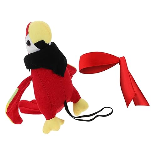 CHILDWEET 1 Satz Piraten-Kopftuch-mütze Halloween-Spielzeug Papageien-kostümzubehör Ausgestopftes Vogelmodell Piraten-Bandana Piratenvogel Für Die Schulter Piratenbandana Schal Tier Plüsch von CHILDWEET