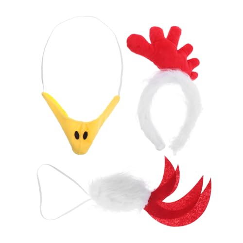 CHILDWEET 1 Satz Stirnband Hähnchen Verkleiden Sich Accessoires Tier Verkleiden Osterkostüm-requisite Thanksgiving-stirnbänder Halloween-accessoires Halloween-hühneranzug Hühnerhut Stoff von CHILDWEET