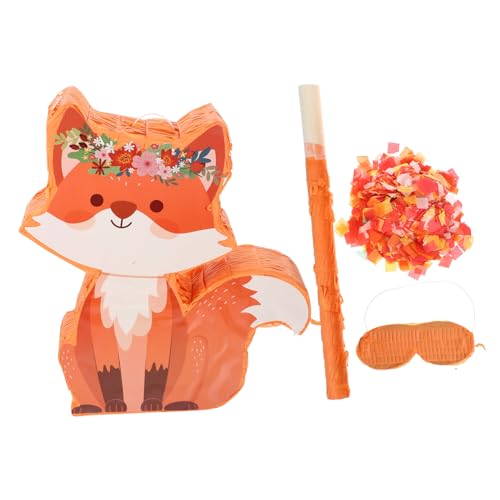 CHILDWEET 1 Set Fuchs Pinata Geburtstagsgeschenk Für Ausfüllbares Papierspielzeug Für Fuchsdekorationen Und Lustige Partyaktivitäten von CHILDWEET