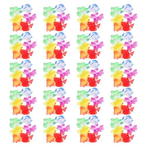 CHILDWEET 10 Paar Armband handgelenkbandage uhrenarmbänder Festival-Accessoire saumband bügel Ring für die Luau-Party Kostüm hawaiianische dekorationen Luau-Kränze Plastik Colorful von CHILDWEET