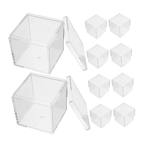 CHILDWEET Durchsichtige Box Würfelbox Transparente Kunststoffbehälter Für Mineralproben Desktop Sammlungen Ideal Für Pflanzen Tierproben Stapelbare Durchsichtige Box Klein von CHILDWEET