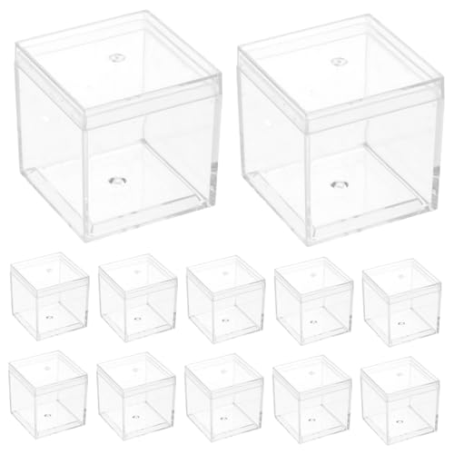 CHILDWEET 12er-box Transparente Kunststoffbox Für Proben Musterkoffer Für Mineralien Transparente Vitrine Kleiner Probenkoffer Probenbehälter P.s von CHILDWEET