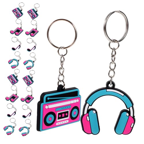 CHILDWEET 20St Musik Schlüsselanhänger Mikrofon-Schlüsselanhänger Musikalische Gastgeschenke Schlüsselringe car keychain schlüsselanhänger für auto Anhänger zum Aufhängen für Handtaschen PVC von CHILDWEET