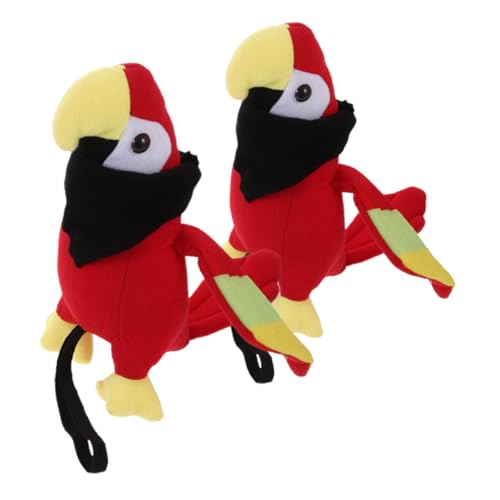 CHILDWEET 2Pcs Pirat Papagei Schulterpapagei Plüsch Gefülltes Tierzubehör Papagei Schulter Plüsch Simuliertes Papagei Pirat Schulterpapagei Plüsch Papagei Ornamente Papagei Halloween Pp von CHILDWEET