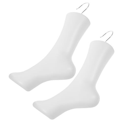 CHILDWEET 2St Socken-Requisiten Fußkettchen anzeigen Fußpuppe für Socken Hände Frau Füße schaufensterpuppe maneküre- set sockenschuhe Sandalen Schuhform Fußpuppe für Fußkettchen Plastik Weiß von CHILDWEET