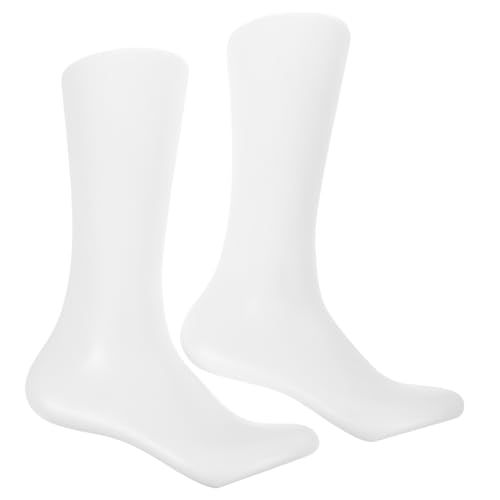 CHILDWEET 2St Socken-Requisiten Sockenfußmodell Mannequin-Fußanzeige falsche Füße Sockenblocker Schuhform schaufensterpuppe maneküre- set sockenschuhe Sockenform Sockenmodell Plastik Weiß von CHILDWEET