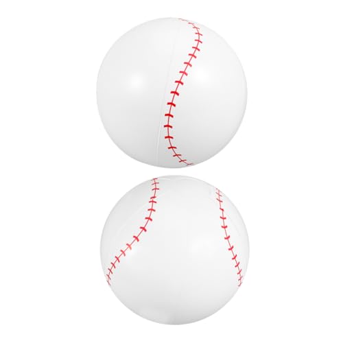 CHILDWEET 2St aufblasbarer Baseball aufblasbares Strandball strandspielzeug aufblasbarer Ball für Wasserspiele Strand Baseball Sportbälle für den Strand Poolball im Freien PVC Weiß von CHILDWEET