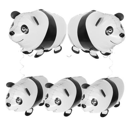 CHILDWEET 2st Luftballons Mit Nutztieren Panda-luftballons Aufblasbare Ente Kuh Ballons Ballonpumpe Panda Folienballon Cartoon-panda-ballon Blaues Ballonbogen-kit Heliumballon Aluminiumfolie von CHILDWEET