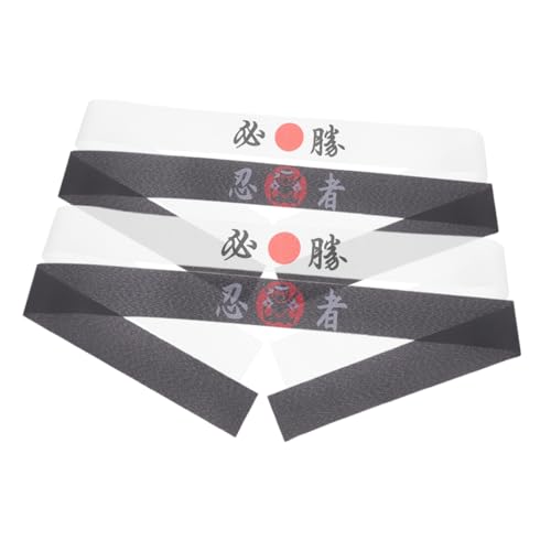 CHILDWEET 4 Stück Japanisches Stirnband Sushi Chef Bandana Krawatte Auf Kostüm Kopfbedeckung Kopftuch Für Cosplay Kostüm Zubehör Karate Sport Kochen Küche Versorgung von CHILDWEET