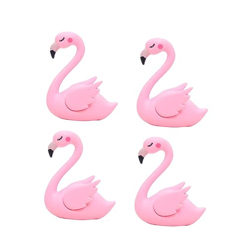 CHILDWEET 4 Stück Kuchendekoration Tortendeko Einschulung Kuchen Flamingo Flamingo-ornament Auto-flamingo- von CHILDWEET