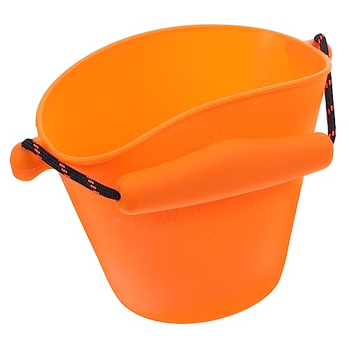 CHILDWEET Camping Falteimer Outdoor draußen Picknick Beach Castle Eimer Sandkastenbau tragbarer Wassereimer tragbarer Falteimer Orange von CHILDWEET