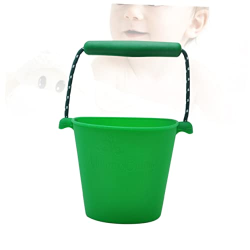 CHILDWEET Camping Falteimer Outdoor draußen strandspielzeug outdoorspielzeug Strand Eimer Sandwanne tragbarer Falteimer tragbarer Wassereimer Green von CHILDWEET