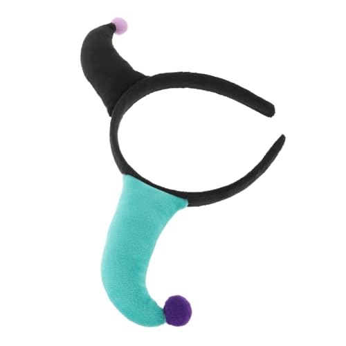 CHILDWEET Clown Stirnband Kopfband Stirnbänder Schwarzer Horn Clown Hut Schwarz Weißer Mini Clownkopf Netter Clown Kostüm Zirkus Kostüm Frauen Clown Horn Verrückte Hüte Für Erwachsene von CHILDWEET