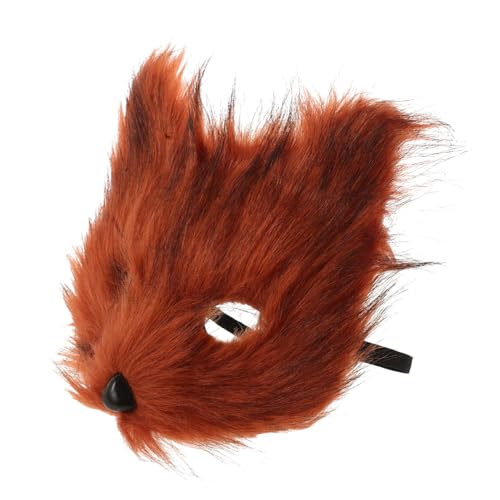 CHILDWEET Fuchs Maske halloween maske Halloweenmaske tiermasken Maskierte Maske Cosplay-Maske Tierfuchsmaske zarte Partymaske Fuchs Kostümzubehör Partyzubehör Tiergesichtsmaske Plastik Brown von CHILDWEET