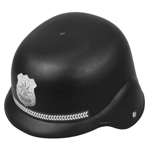 CHILDWEET Helm Ritterkostüm für Clownhut Kinderhalloween-Kostüme Mädchen Polizeihut lustiger Hut karneval party Kinderpolizistenmützen Party-Cosplay-Requisite pp Black von CHILDWEET