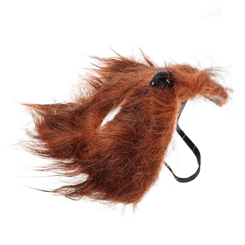 CHILDWEET Maske Halloween künstlicher Fuchs pelzige Pfoten Gesicht Wolf Fuchsohren pelziges Kostüm Plüschfuchs unheimlich Fuchspelz Grimasse Katzen-Cosplay Cosplay -Kostüme Kunststoff Brown von CHILDWEET