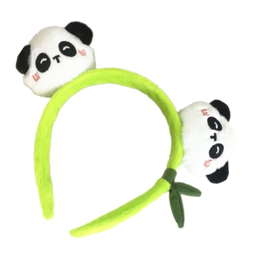 CHILDWEET Panda-stirnband Hautpflege-stirnband Hasen-stirnband Partystirnband Panda-ohren-stirnbänder Panda Haarschmuck Kuscheltier Haarmanschetten Make-up-stirnband Panda-haarspange Stoff von CHILDWEET